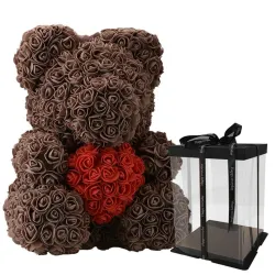 Infinity ruusukukkainen teddy karhu sydämellä 40 cm