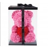 Infini rose fleur ours en peluche avec coeur 40 cm