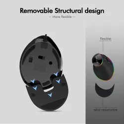 M618 Plus ergonomic vertical optical gaming wired mouse 6 buttons 4000 DPI