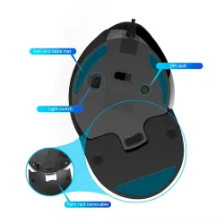 M618 Plus ergonomico verticale gioco ottico cablato mouse 6 pulsanti 4000 DPI
