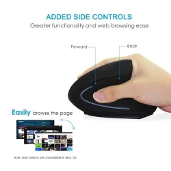 Mouse2.4G 800/1200/1600DPI inalámbrico ergonomía vertical mouse & pad kit