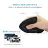 2.4G 800/1200/1600DPI wireless ergonomic optical vertical mouse & pad kitMouses