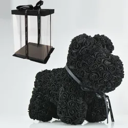 Koira valmistettu äärettömistä ruusuista - 40 cm