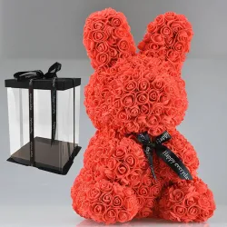 Påskkanin gjord av oändlighet rosor blommor - 45 cm
