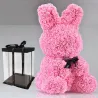 Día de San ValentínConejo de Pascua hecho de rosas infinity - 45 cm