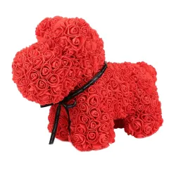 Dog made from infinity roses - 40 cmValentine's day