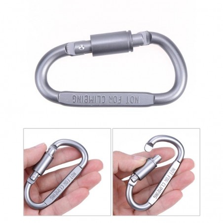 Campeggio moschettone gancio serratura clip lega di alluminio