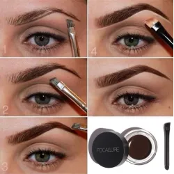 MaquillajeHenna de ceja gel impermeable con cepillo
