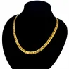 Collier homme en chaîne de serpent plaqué or