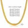 Collier homme en chaîne de serpent plaqué or