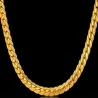 Collier homme en chaîne de serpent plaqué or