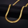 Collier homme en chaîne de serpent plaqué or