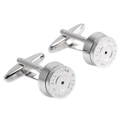 Round bronze bullet cufflinks