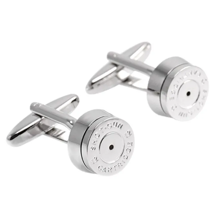 Round bronze bullet cufflinks