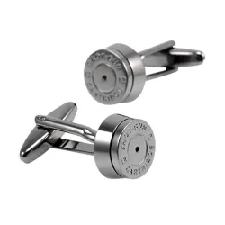 Pyöreä pronssi luoti cufflinks