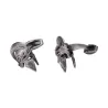 GemelosCufflinks de metal de casco de guerra retro