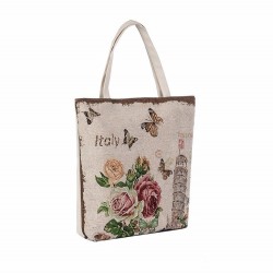 Canvas bag with floral print