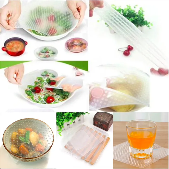 Cocinatapas de cubierta de silicona reutilizable multifuncional 4 piezas