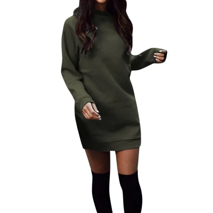 VestidosVestido cálido mini con manga larga