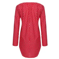 Mini polka dot Kleid mit langen Ärmel