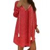 Mini Polka Dot Mekko Pitkähihainen
