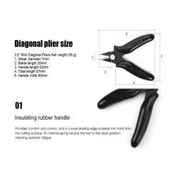 3.5 inch diagonal pliers mini wire cutter stainless steelPliers