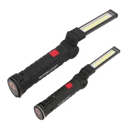 Herramientas de supervivenciaantorcha LED COB - recargable USB - con gancho colgante
