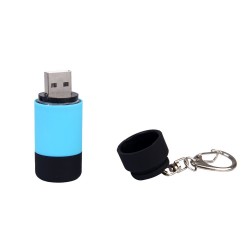Mini 0.3W lampe LED USB torche avec porte-clés