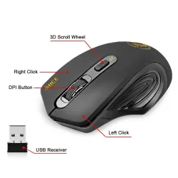 Wireless optical mouse 2.4GHz USB 3.0 2000DPI adjustableMouses