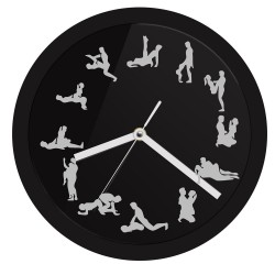 LED neon wall clock with sex positions