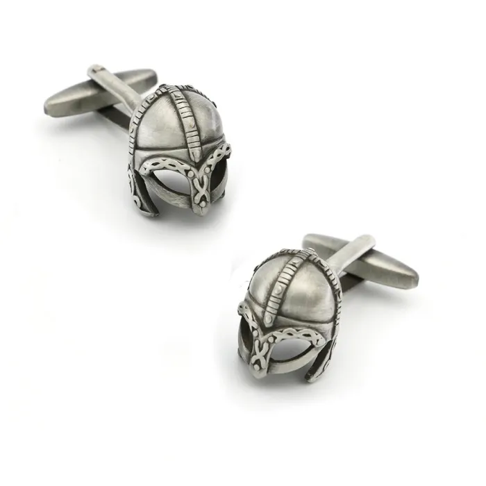 GemelosCufflinks de casco guerrero