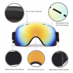 Skiing snowboard goggles - UV400 anti-fog
