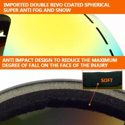 Narciarskie gogle snowboardowe - UV400 przeciwmgielneSki glasses