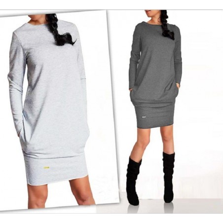 Długi sweter - mini sukienkaPlus