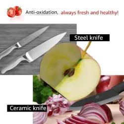 Cerámicacuchillos de cerámica conjunto - pelador - soporte