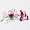 Garden decoration - mini red white dot mushrooms 2cm 10 pcsGarden