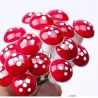 JardínDecoración de jardín - hongos de punto blanco mini rojo 2cm 10 piezas