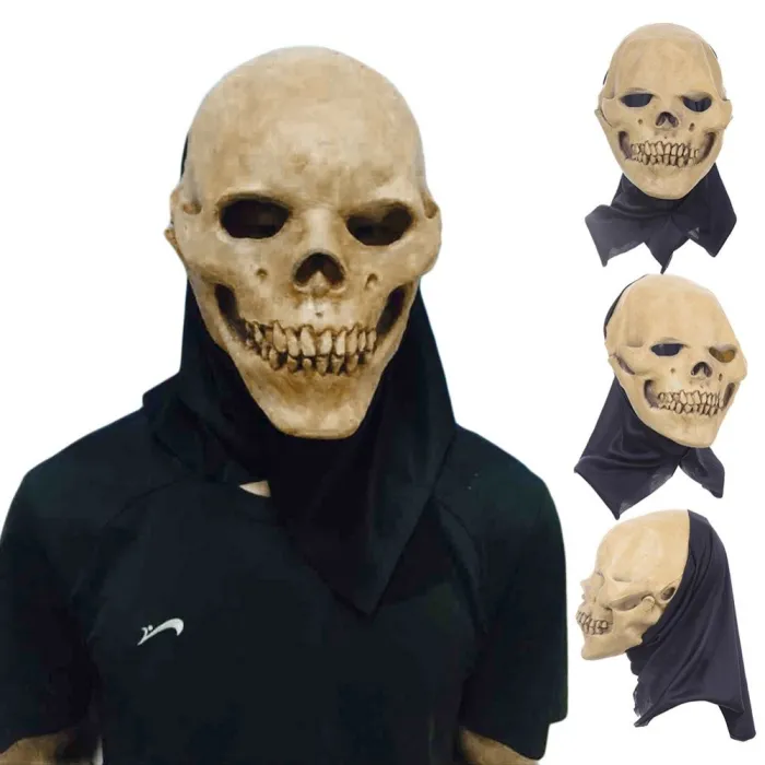 Totenkopf - Gesicht Latex Maske für Halloween