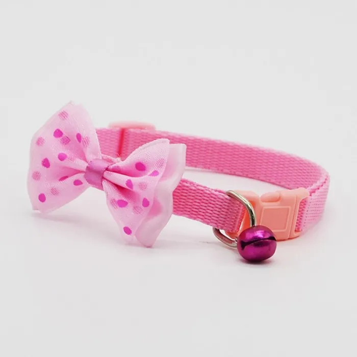 Justerbar pet krage med bowknot och bell