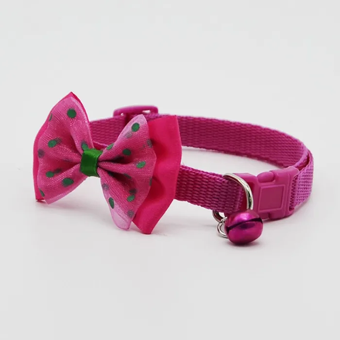 Justerbar pet krage med bowknot och bell