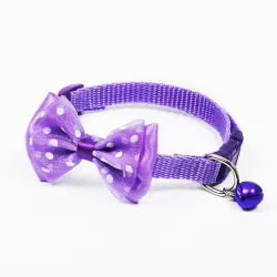 Justerbar pet krage med bowknot och bell
