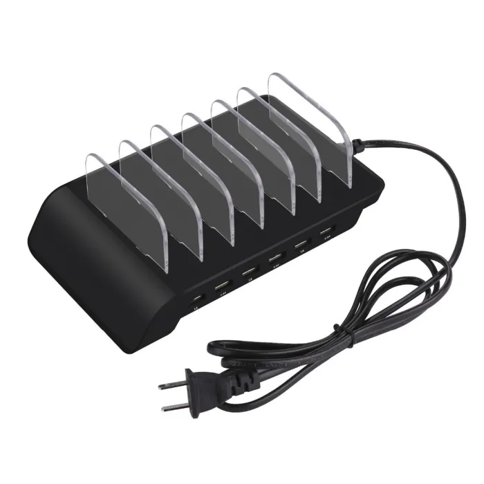 CargadoresUSB universal soporte de estación de carga con 6 cables port & 6 5V10.2A