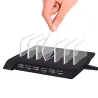 Universal USB Ladestation Stand mit 6 Port & 6 Kabeln 5V10.2A