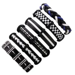 Multilayer leather punk bracelet - unisexBracelets