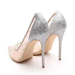 Crystal rhinestone mesh - höga klackpumpar
