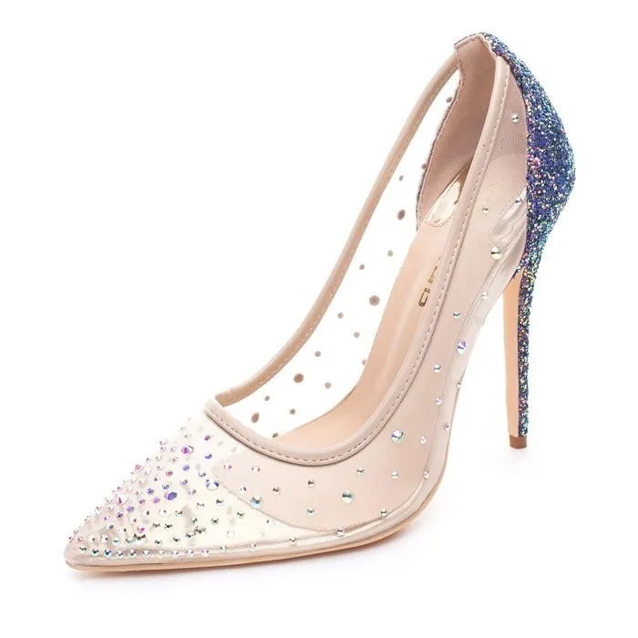Tacones altosMalla de cristal rhinestone - bombas de tacón alto