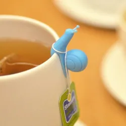 Silikonsnigel - te infuser - tepåsehållare 2 st