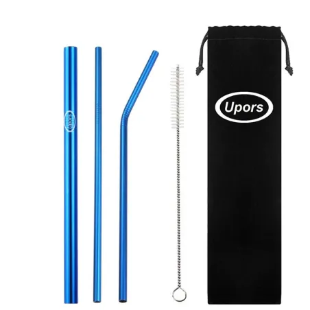 304 stainless steel - reusable drinking straws - set with brush & bag