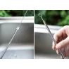 304 stainless steel - reusable drinking straws - set with brush & bag