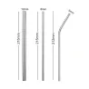 304 stainless steel - reusable drinking straws - set with brush & bag